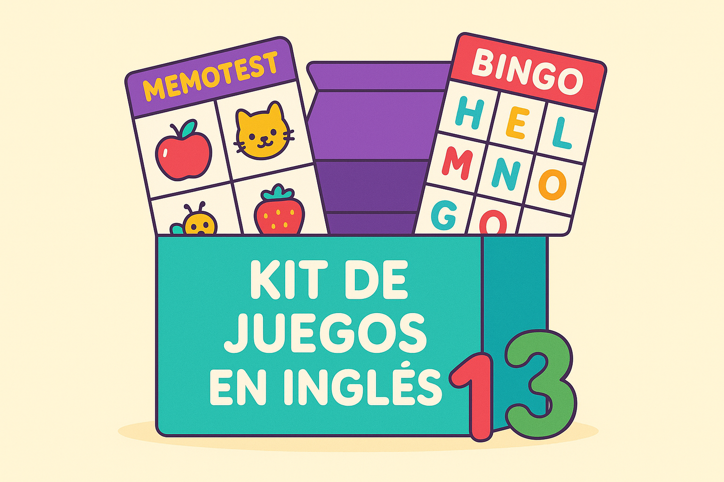 Megakit Juegos de Ortografía + Kit Max de Rutinas Visuales + Kit de juegos en Ingles