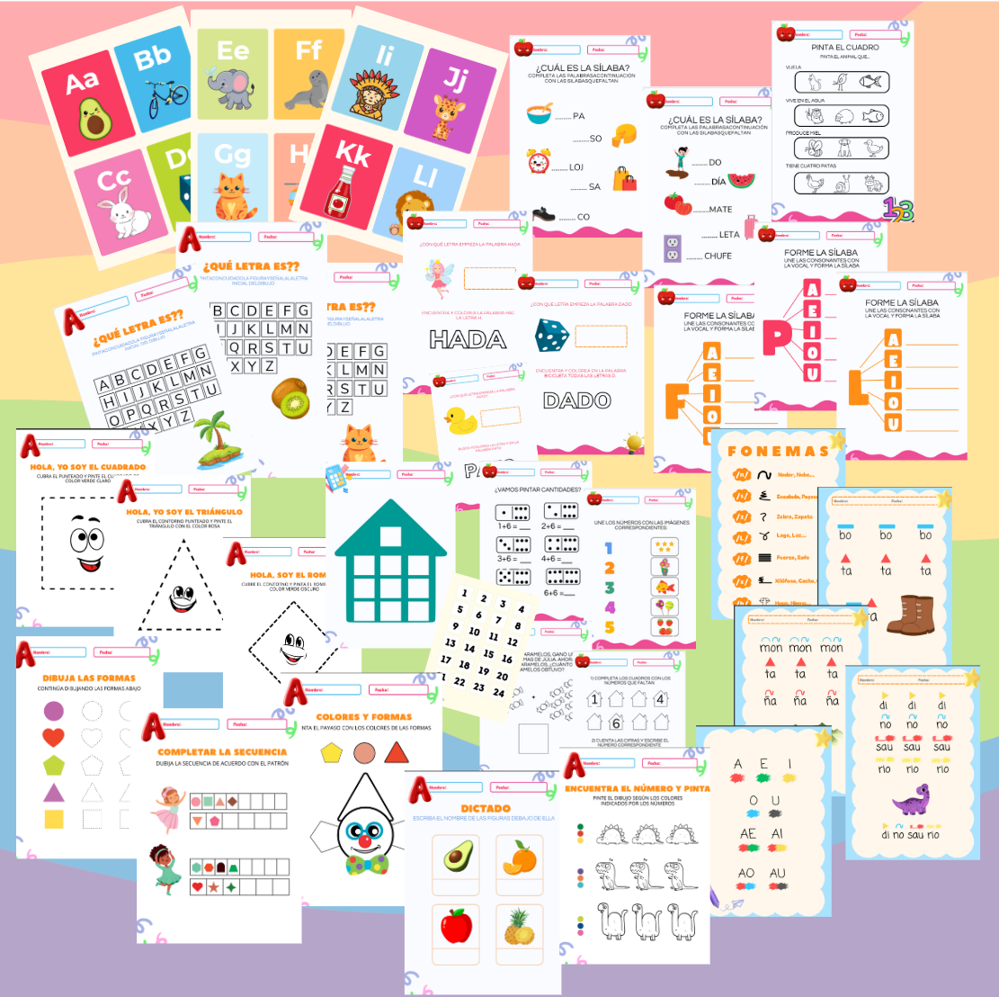 Megakit Juegos de Ortografía + Kit Max de Rutinas Visuales + Kit de juegos en Ingles